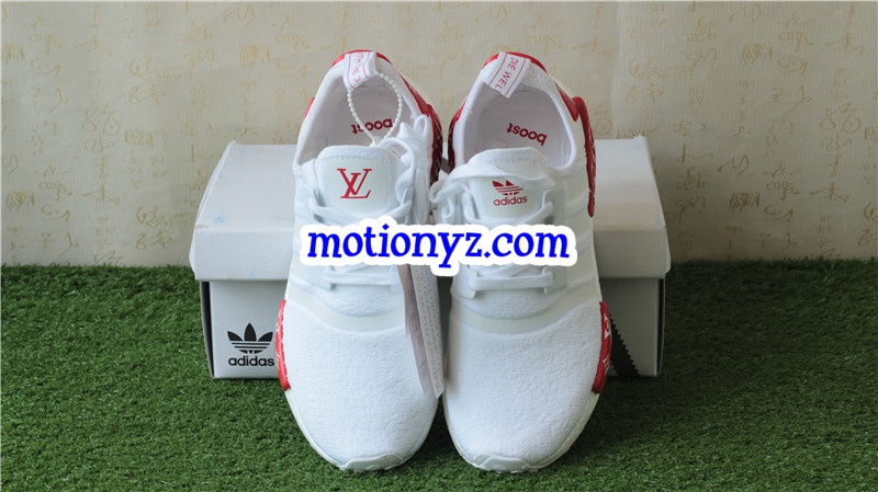 Real Boost Adidas NMD x Supreme LVS White